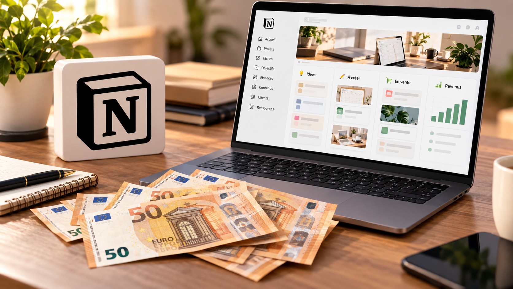 Aperçu des templates Notion à créer et vendre